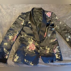 Zara Black Floral Women's Blazer